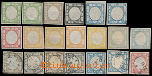 172776 - 1861 PROVINCE NAPOLETANE Sass.17-24, compilation of 20 stamp