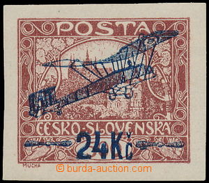 172957 -  Pof.L2,  I. provisional air mail stmp. 24Kč/500h, Is / Ip,