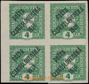 173058 -  Pof.61Ob, Novinová 4h zelená, krajový 4-blok, vzadu úpl