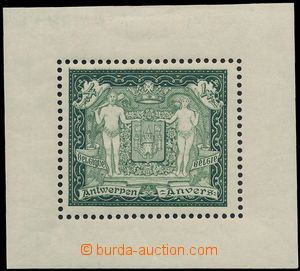 173150 - 1930 Mi.287, Znak Antwerpy 4Fr zelená; luxusní známka z a
