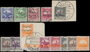 173160 - 1953 SG.387-393, 412, overprint provisional POSTAGE on fisca