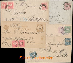 173170 - 1874 comp. 5 pcs of entires, postcard 2 Kreuzer + 2x 5 Kreuz