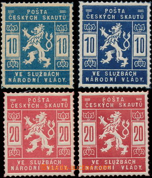 173265 - 1918 Pof.SK1-2 + SK1a-2a, both values light and dark color s