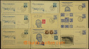 173269 - 1945-46 CDV76  comp. 9 pcs of PC with private added-print, O