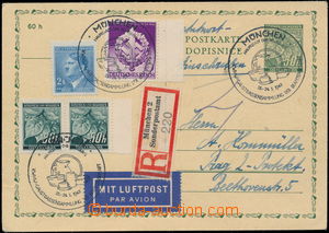173297 - 1943 CDV1, dopisnice 50h zelená, nažloutlý papír, zaslan