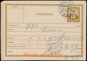 173299 - 1920-30 sestava 5ks podacích lístků na telegram, obsahuje