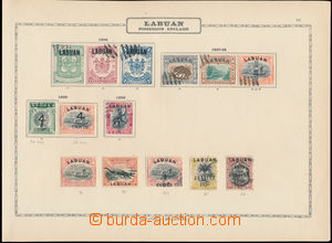 173309 - 1894-1904 sets and stamps on old sheets, mostly lined postma