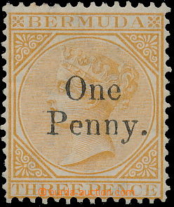 173311 - 1875 SG.16, Victoria 3P yellow-brown with Opt of new face va