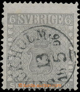 173337 - 1855 Mi.3a, Znak 6Skilling šedá, bezvadný kus s malým ra