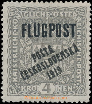 173374 -  Pof.54, Air with overprint 4 Koruna grey / black, overprint