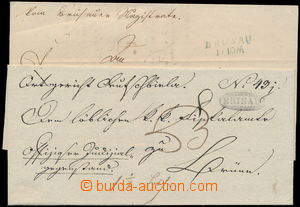 173440 - 1833-49 CZECH LANDS  comp. of 2 letters, 1x oval pmk BRISAU 