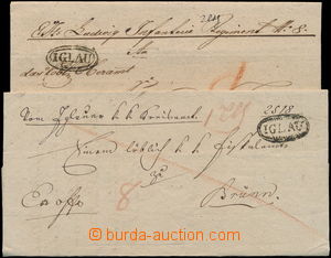 173443 - 1818 CZECH LANDS  comp. 2 pcs of letters with oval cancel. I