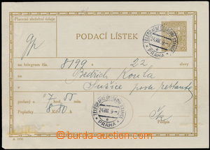 173524 - 1939 CPL3, čs. podací lístek na telegram s přitištěnou