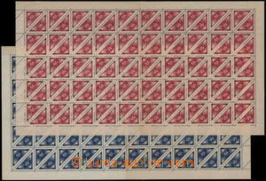 173539 - 1939 Pof.DR1-DR2, Doruční 50h modrá a 50h červená, sest
