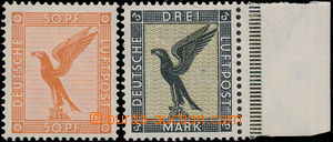 173573 - 1926 Mi.381, 384, Letecké orel, hodnota 3M a 50Pf, koncová