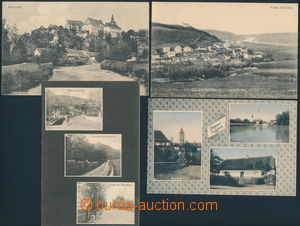 173617 - 1925 sestava 4ks pohlednic, 1x čb Velká Chuchle, 3-okénko