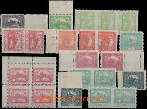 173620 -  comp. 14 pcs of stamp. stripe and blocks with various varie