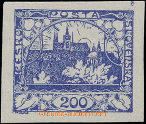173636 -  Pof.22a, 200h violet-blue, wide margins, lightly hinged; ex