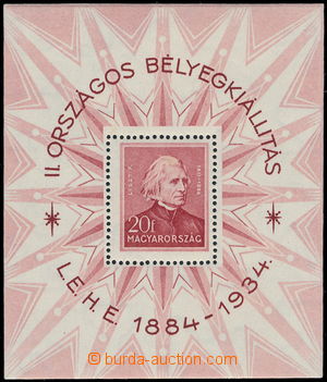 173644 - 1934 Mi.Bl.1, aršík Filatelistická výstava Budapešť, l