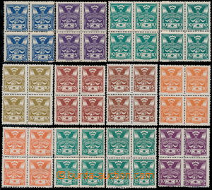 173749 -  Pof.143-150A, complete set of in blocks of four, supplement
