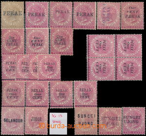 173799 - 1880-1891 overprint provisionals on stamp 2c Straits Settlem