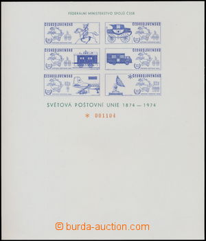 173800 - 1974 VT5, Světová poštovní únie, velký formát 180x209