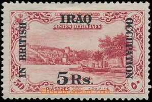 173806 - 1918 SG.13a, Turkish stamp Bospor 50Pia red with Opt IRAQ IN