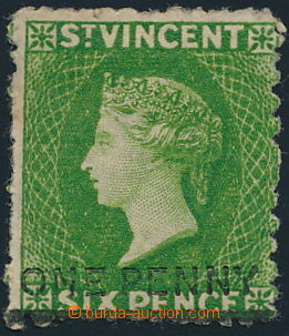 173818 - 1881 SG.34, local overprint provisional Victoria 1P/6P brigh