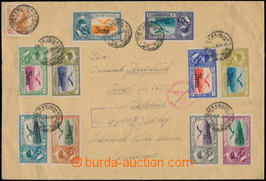 173832 - 1940 Reg letter with overprint airmail issues Sc.C51-C60 and
