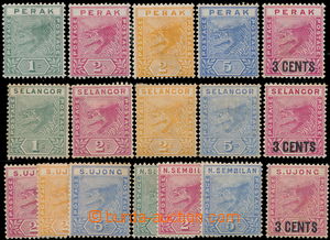 173834 - 1891-1892 PERAK, SELANGOR, S.UJONG, NEGRI SEMBILAN, the firs