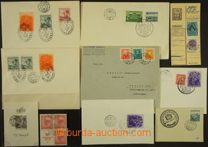 173867 - 1939-41 comp. 4 pcs of envelopes, 3 cards, cut post. dispatc
