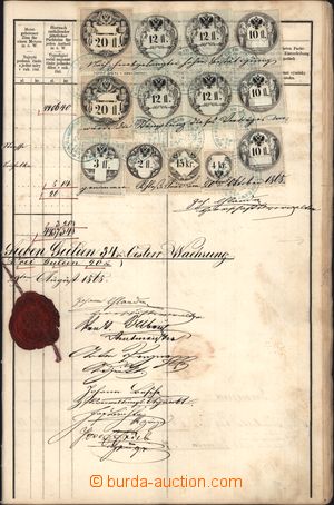 173888 - 1868-72 AUSTRIA-HUNGARY  multipaginal document - lease proto
