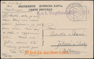 173902 - 1917 K.u.K. TRAGTIERSTAFFEL Nr. 1610, fialové řádkové ú
