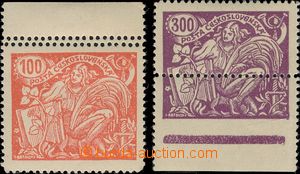 173956 -  Pof.173AIII, 175AIII, 100h red with double upper perf, hint