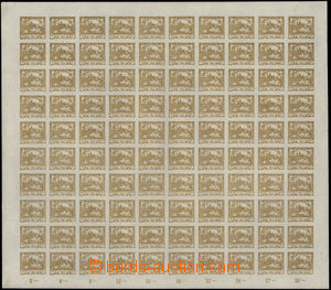 173965 -  Pof.12, 30h žlutá, kompletní 100ks arch, TD I; velmi pě