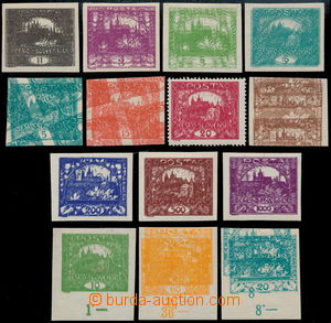 173971 -  production flaw  comp. 14 pcs of stamp. with production fla