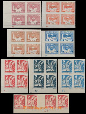 173984 -  Pof.353-359, comp. 7 pcs of bloks of four with plate mark A