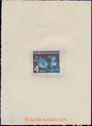 174133 - 1971 ZT  Pof.D101, Květy 4Kčs, zkusmý tisk - otisk defini