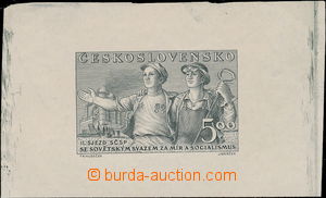 174143 - 1950 PLATE PROOF  Pof.570, Congress SČSP 5Kčs, plate proof