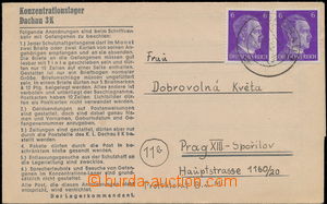174190 - 1944 KT DACHAU  předtištěný skládaný dopis adresovaný