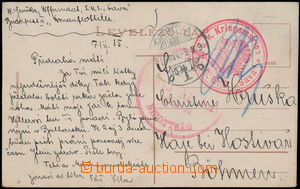 174221 - 1915 DANUBE FLOTILLA - S.M.S. SAVA, red round postmark with 