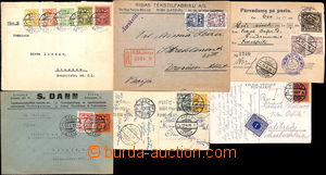 174246 - 1925-34 6 entires franked with postage stamps Coat of arms 1