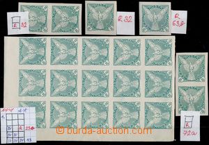 174326 - 1918 Pof.NV1, Falcon in Flight (issue) 21h green, selection 