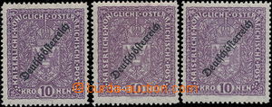 174354 - 1919 Mi.246IA, Znak 10K s přetiskem Deutschösterreich, ži