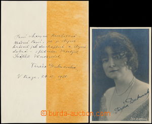 174365 - 1931 DUBROVSKÁ Tereza (1878-1951), important Czech poetess,