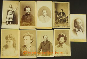 174378 - 1880-1900 HERCI / OPERA  sestava 9ks kabinetních fotografi