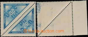174409 - 1937 Pof.DR2, 50h red, two pairs, on reverse by/on/at pairs 