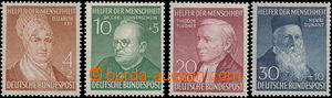 174411 - 1952 Mi.156-159, Pomocníci lidstva (III), kompletní série