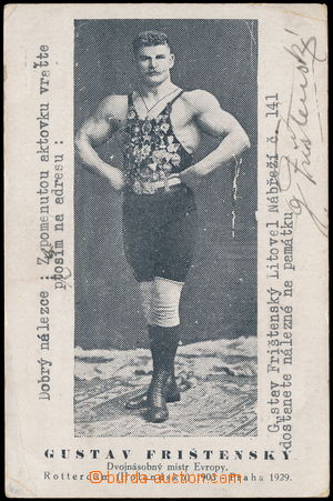 174424 - 1929 FRIŠTENSKÝ Gustav (1879–1957), světoznámý zápas