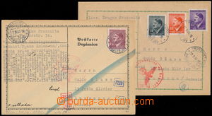 174468 - 1944 sestava 2ks lístků adresovaných do Švýcarska, vyfr